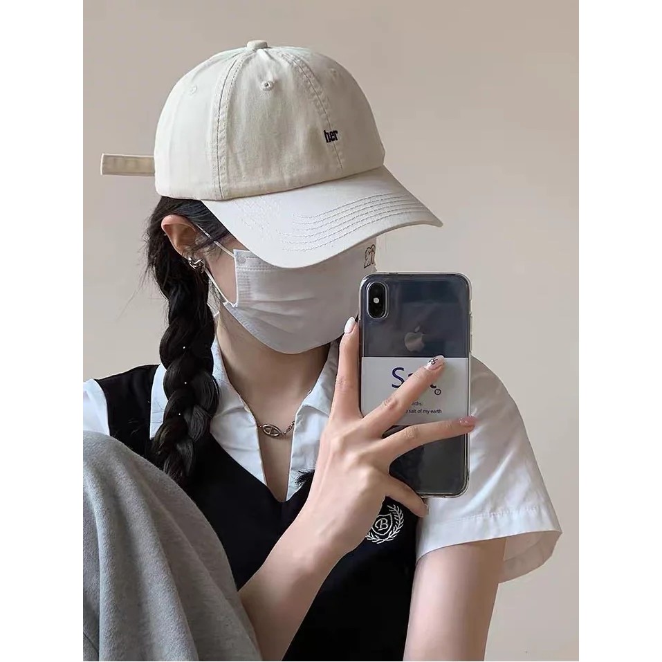 [Peinn] Mũ lưỡi trai nam nữ LOULI SAIGON thêu form mềm, nón lưỡi trai kaki màu đỏ thời trang Hàn Quốc M66
