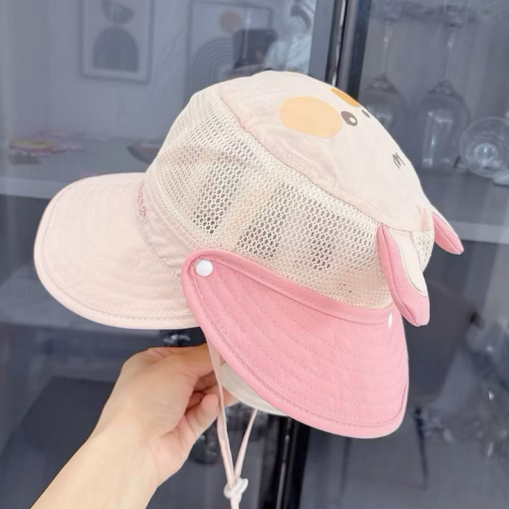 mũ chống nắng cho bé bucket hoạt hình pastel đáng yêu cho bé 1-5 tuổi