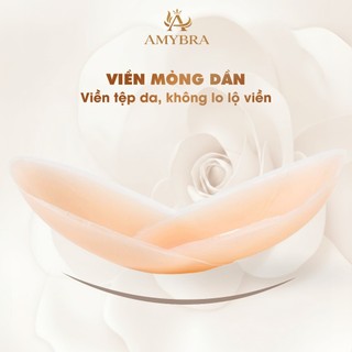 Miếng Dán Ngực Silicone Siêu Dính, Hộp 5 Cặp Dán Ngực Chống Thấm Nước, Sử Dụng Nhiều Lần AMYBRA D329