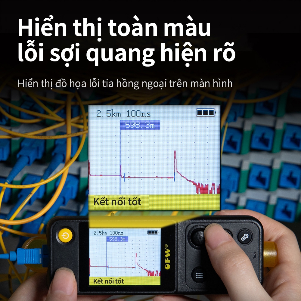 Máy đo cáp quang OTDR OFW Nano-100 Đo quang sống - Tiếng Việt