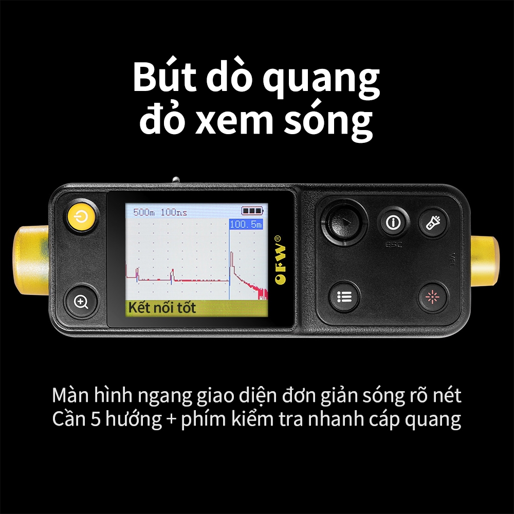 Máy đo cáp quang OTDR OFW Nano-100 Đo quang sống - Tiếng Việt