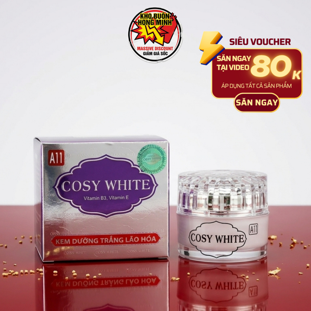 Kem Cosy White A7 A11 (Trắng-Tím) - Kem Face Sữa Non Cấp Ẩm, Dưỡng Da, Se Khít Lỗ Chân Lông