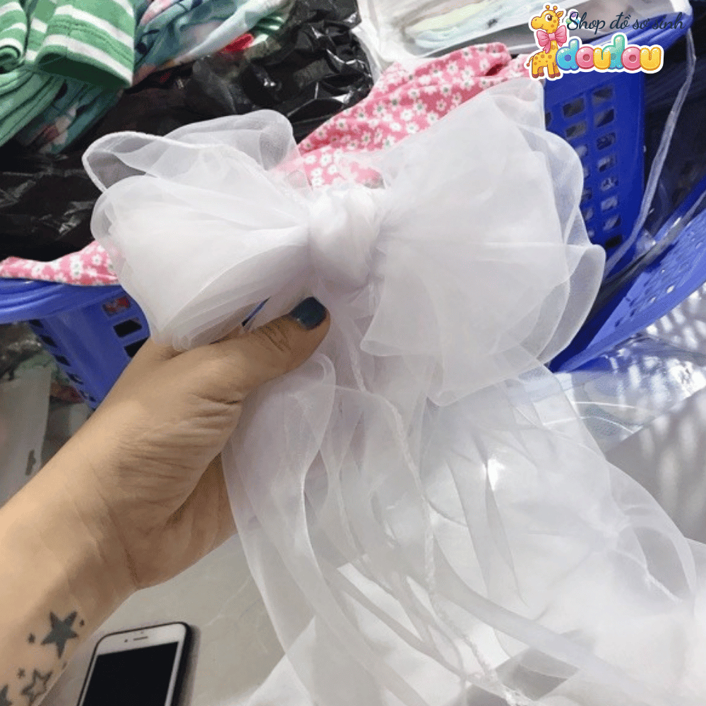 Khăn Voan Cho Bé DouDou 75x75cm Khăn Che Mặt Chống Bụi A40