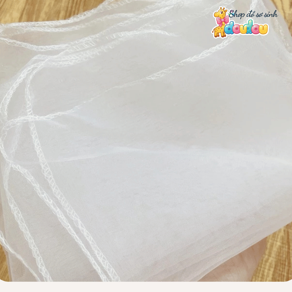Khăn Voan Cho Bé DouDou 75x75cm Khăn Che Mặt Chống Bụi A40