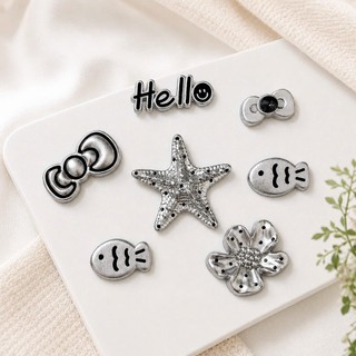 🌊 Set Charm Sao Biển Bạc Ocean Smile Cao Cấp ✨