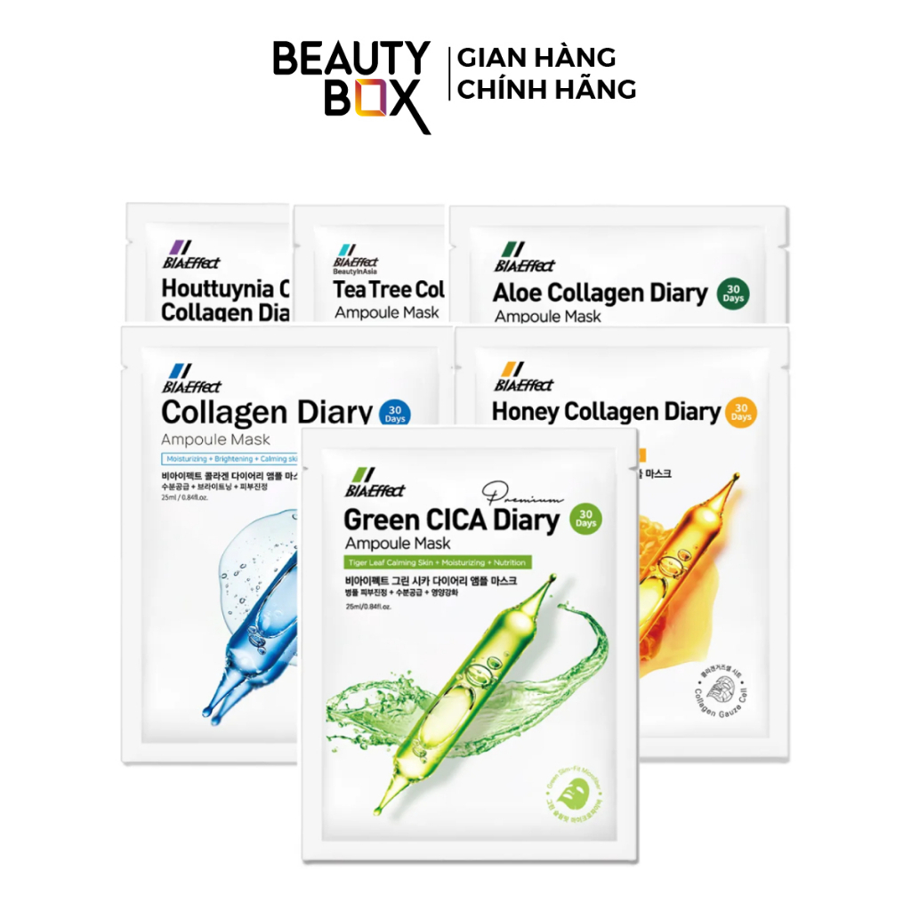 [Săn Sale] [10 miếng/20 miếng] Combo Mặt Nạ Collagen BIAIfekt Dưỡng Ẩm, Săn Chắc Da Diary Ampoule Mask 25ml
