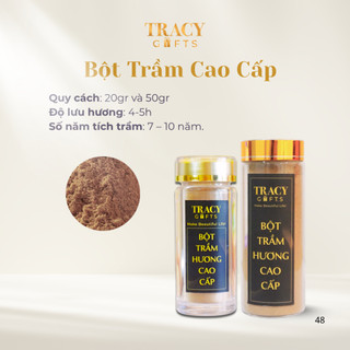 Bột trầm hương tự nhiên cao cấp TRACY GIFTS nguyên chất xông nhà tẩy uế hương dịu nhẹ thư giãn