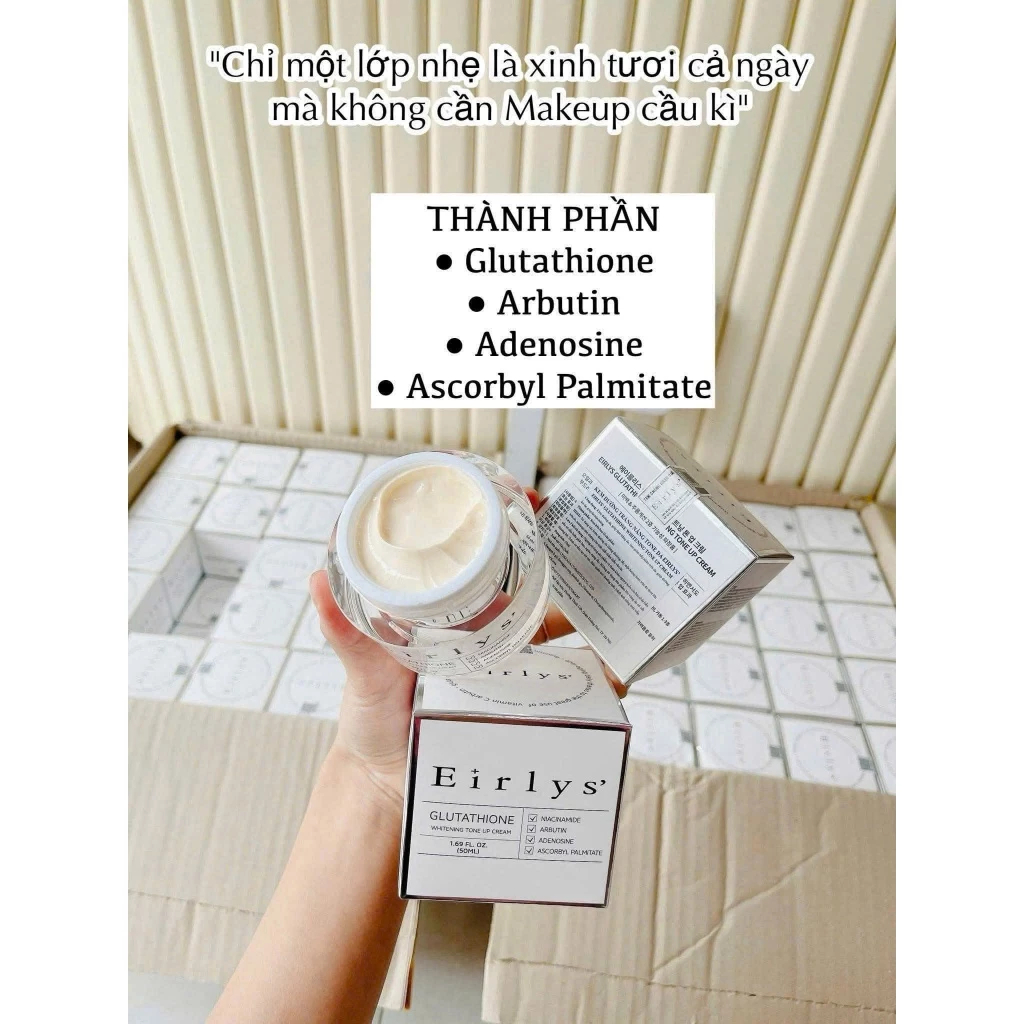 Kem Dưỡng Eirlys'  Glutathione Whitening Tone Up Cream 50ml Dưỡng Trắng, Giảm Nám Da - Ever Queen