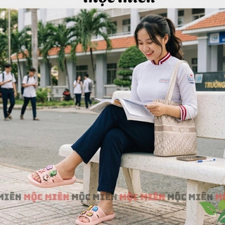 Dép tổ ong Asia nam nữ gắn STIKER màu Hồng siêu nhẹ. Hàng chính hãng cao cấp