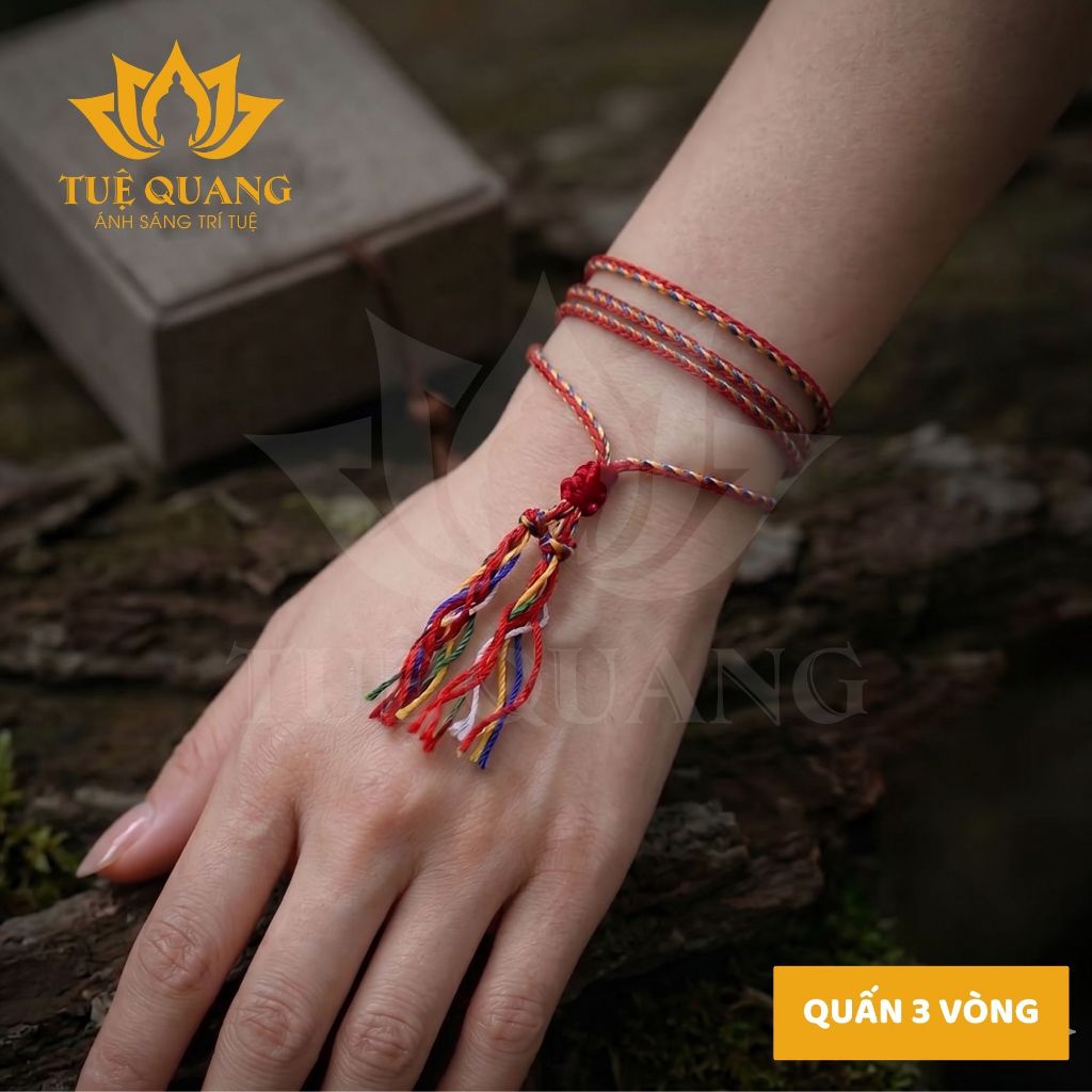 Vòng tay chỉ ngũ sắc - Tuệ Quang
