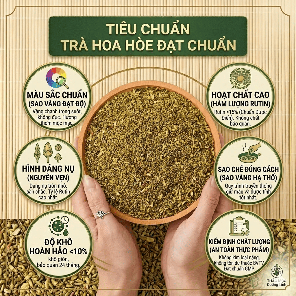 Trà Hoa Hòe Khô Nguyên Chất 1KG Cao Cấp – Thanh Nhiệt, Dễ Ngủ, Dễ Pha, Dễ Uống, Sấy Khô Và Phơi Nắng