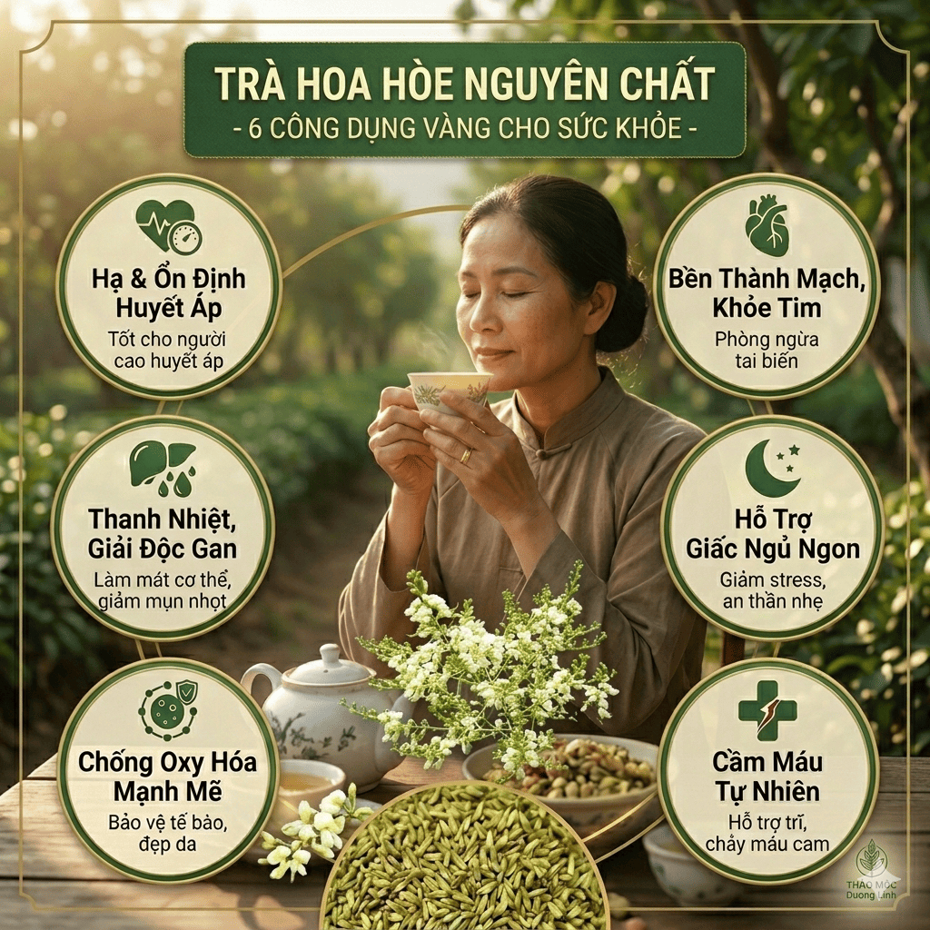 Trà Hoa Hòe Khô Nguyên Chất 1KG Cao Cấp – Thanh Nhiệt, Dễ Ngủ, Dễ Pha, Dễ Uống, Sấy Khô Và Phơi Nắng