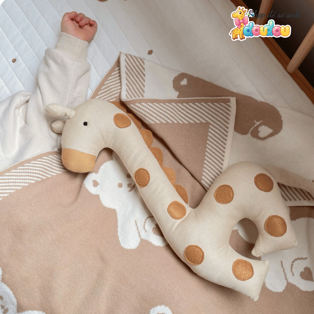 Gấu Bông Nhồi Gòn Cao Cấp, An Toàn Khi Ngủ Cho Bé DouDou A46