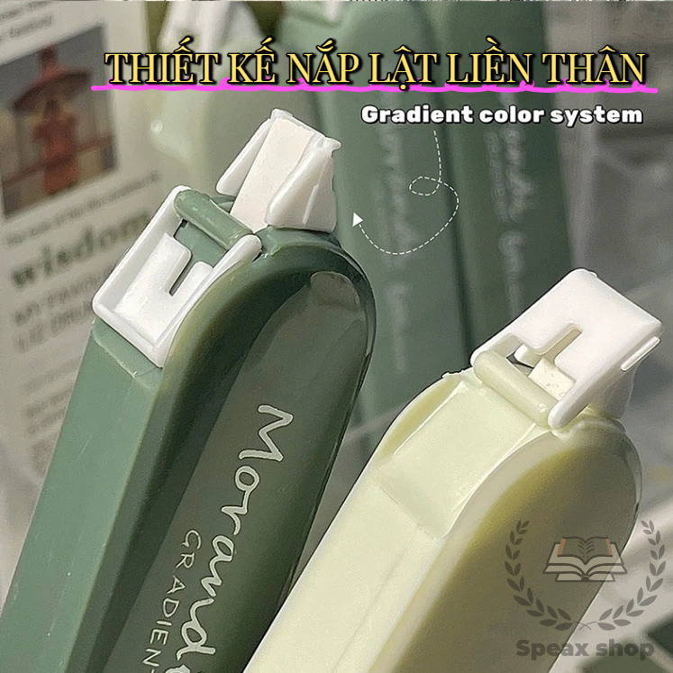 Băng xóa kéo Hàn Quốc dạng hình chữ nhật màu gradient – 6m × 5mm, thiết kế nắp lật cao cấp, kiểu dáng đẹp mắt