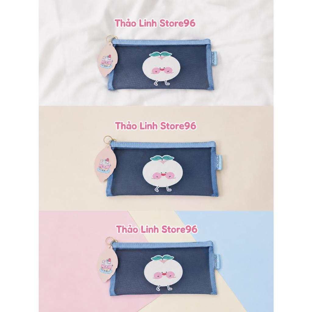 Túi Bút Lưới Cute 20x12cm Có Khóa Kéo Hộp Đựng Bút Dễ Thương Cho Học Sinh