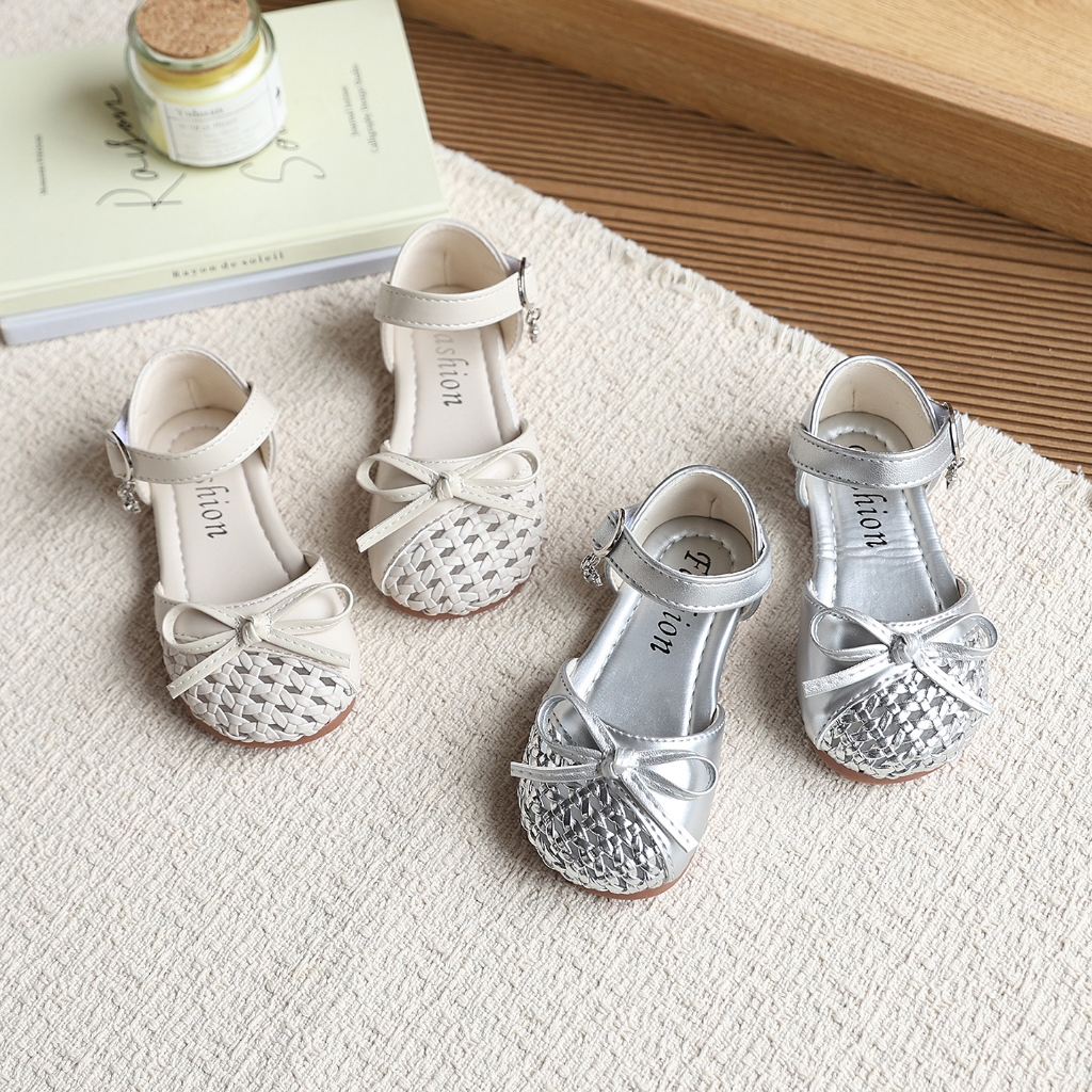 Bella Neman Giày sandal bé gái đan lỗ nơ dễ thương,đế mềm êm chân,chống trượt,dễ mang cho bé đi chơi