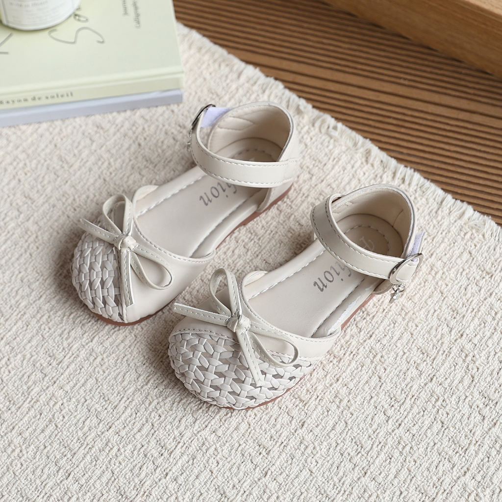 Bella Neman Giày sandal bé gái đan lỗ nơ dễ thương,đế mềm êm chân,chống trượt,dễ mang cho bé đi chơi