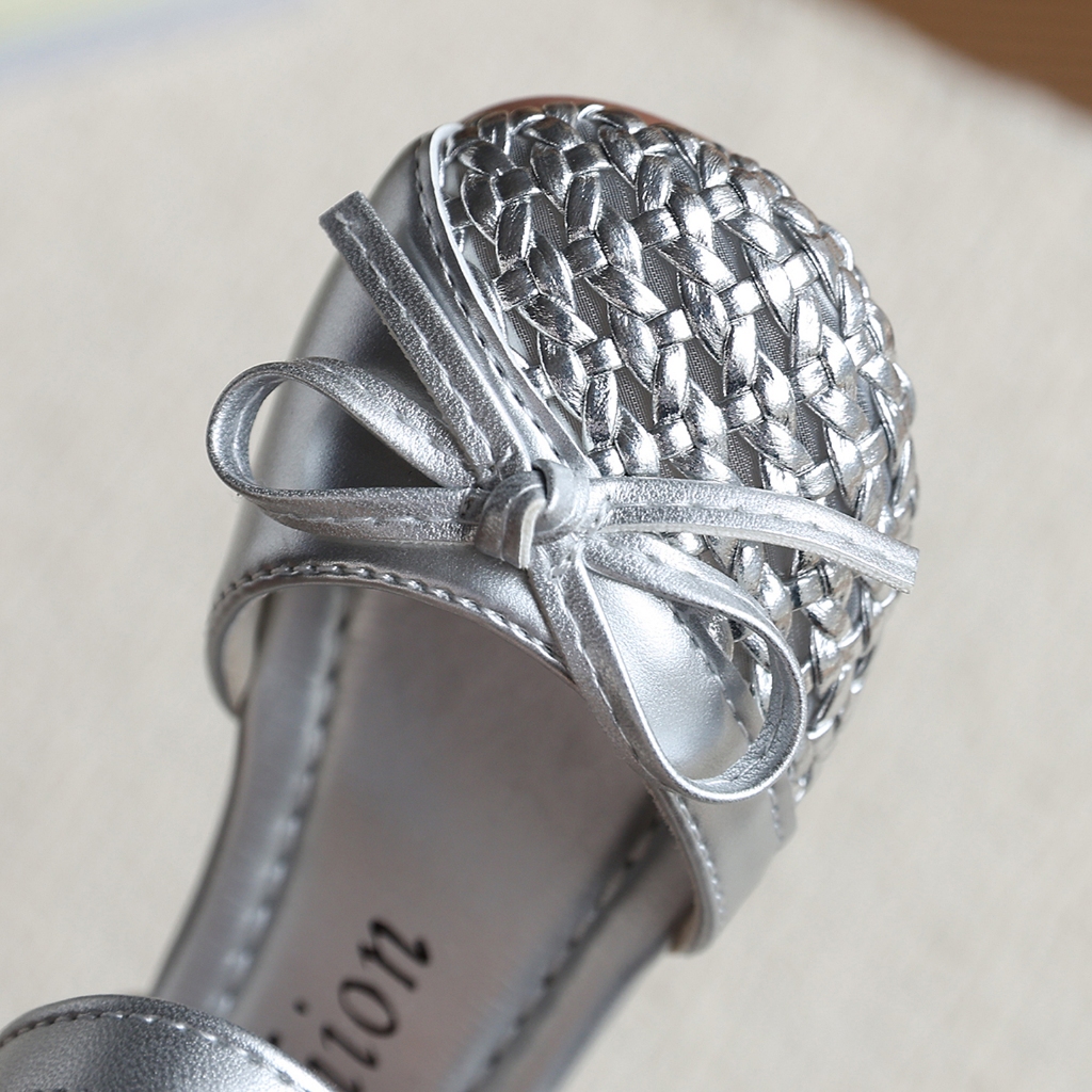 Bella Neman Giày sandal bé gái đan lỗ nơ dễ thương,đế mềm êm chân,chống trượt,dễ mang cho bé đi chơi