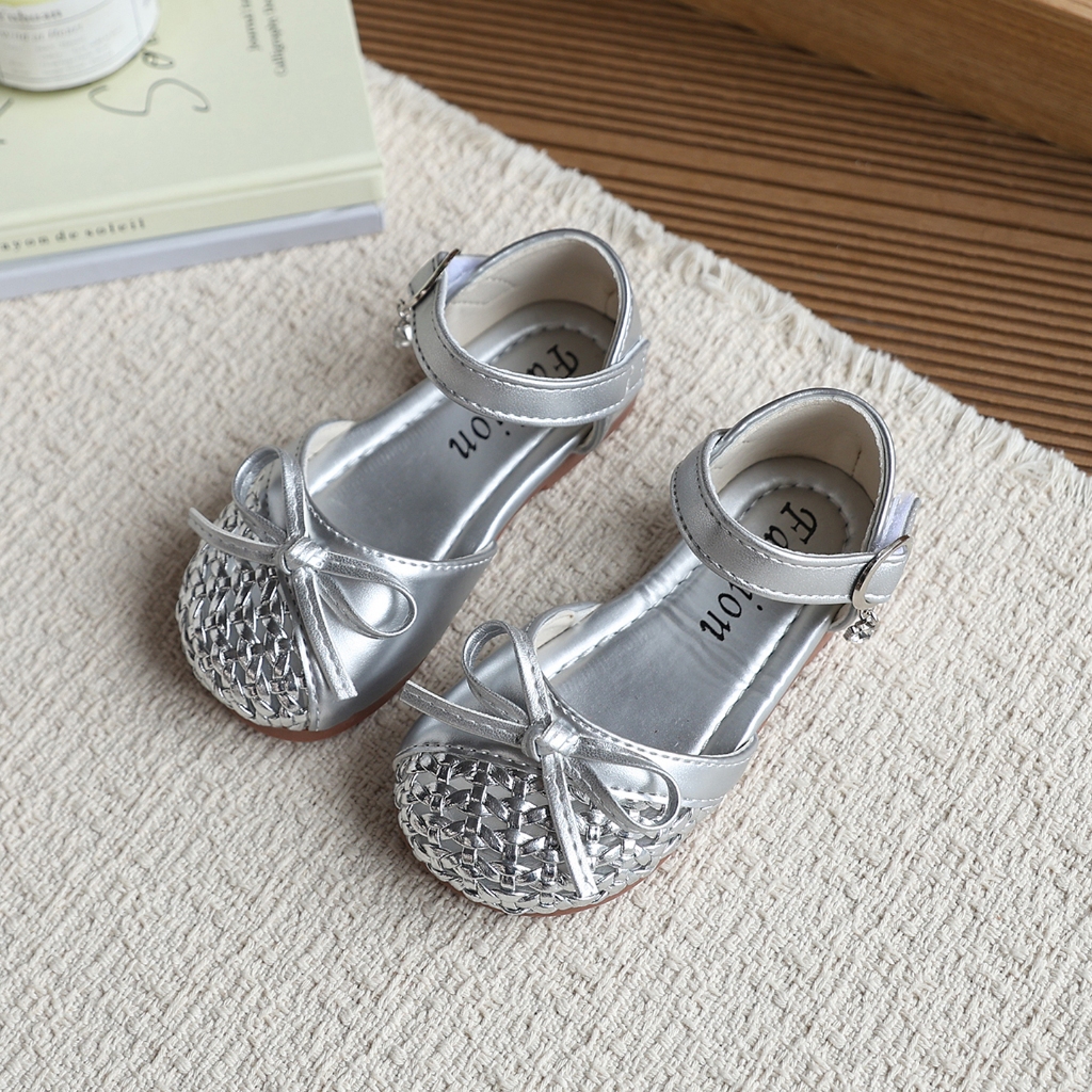 Bella Neman Giày sandal bé gái đan lỗ nơ dễ thương,đế mềm êm chân,chống trượt,dễ mang cho bé đi chơi
