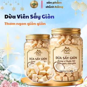 Dừa viên sấy giòn ăn liền ngon giòn ăn vặt ăn kiêng làm quà ngày lễ tết sản phẩm sạch