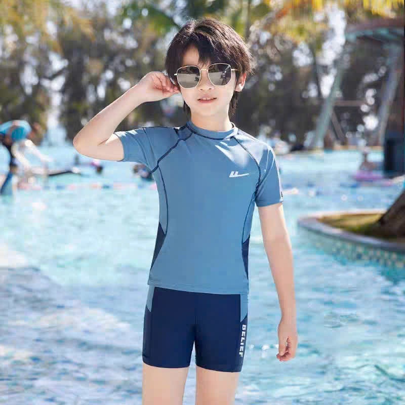 Bộ bơi, đồ bơi bé trai chất thun dầy dặn size 15-50kg vải co giãn, thoải mái dễ chịu