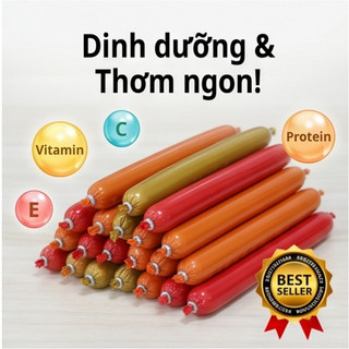 Xúc Xích Cho Chó 30 Que 15g, Snack Thưởng Cho Chó Mèo Vị Hỗn Hợp, Mềm Dễ Ăn, Hỗ Trợ Bé Kén Ăn