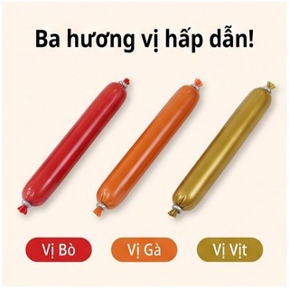 Xúc Xích Cho Chó 30 Que 15g, Snack Thưởng Cho Chó Mèo Vị Hỗn Hợp, Mềm Dễ Ăn, Hỗ Trợ Bé Kén Ăn