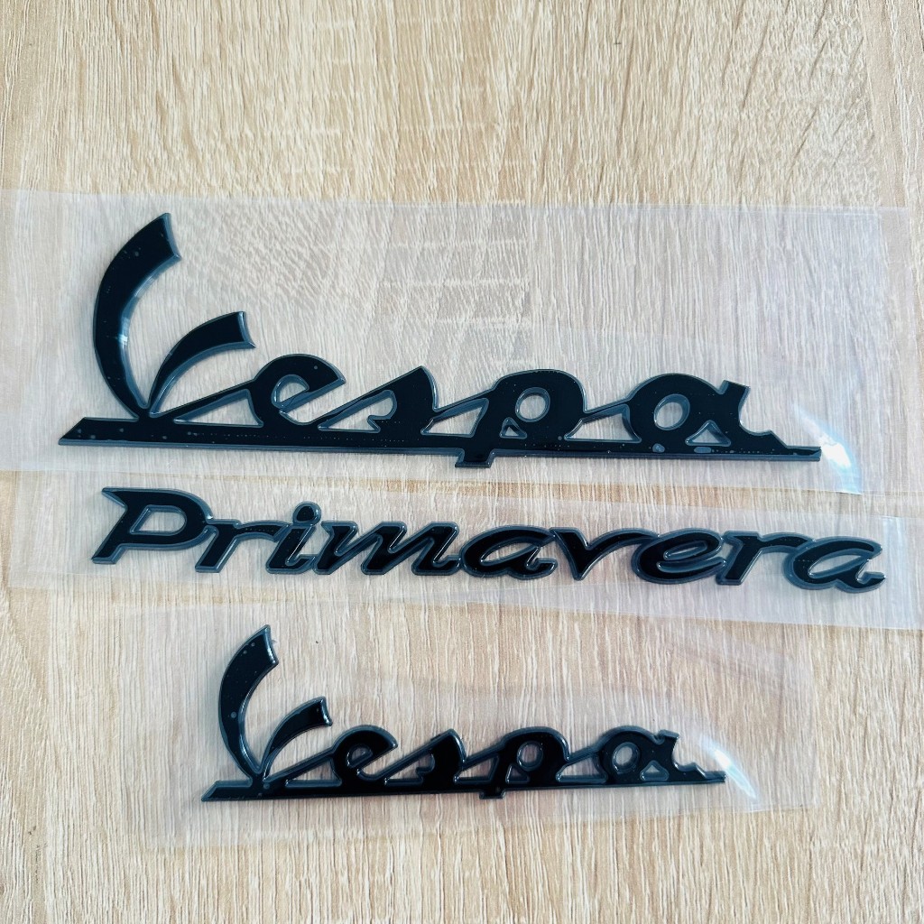 Chữ nổi VESPA SPRINT, VESPA PRIMAVERA, S125 ABS, S150 ABS, nhựa cứng cao cấp, có sẵn keo phía sau