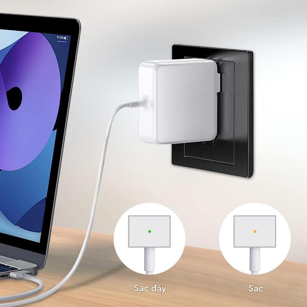 Sạc Phù hợp 45W 60W 85W 30W 61W 96W cho macbook Chân L Chân T Pro Air An Toàn Ổn Định Type C Charger dài Cáp Sạc Nhanh