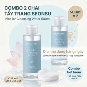 Combo 2 Chai Nước Tẩy Trang SEONSU Micellar Cleansing Water 500ml Dịu Nhẹ Dùng Hằng Ngày