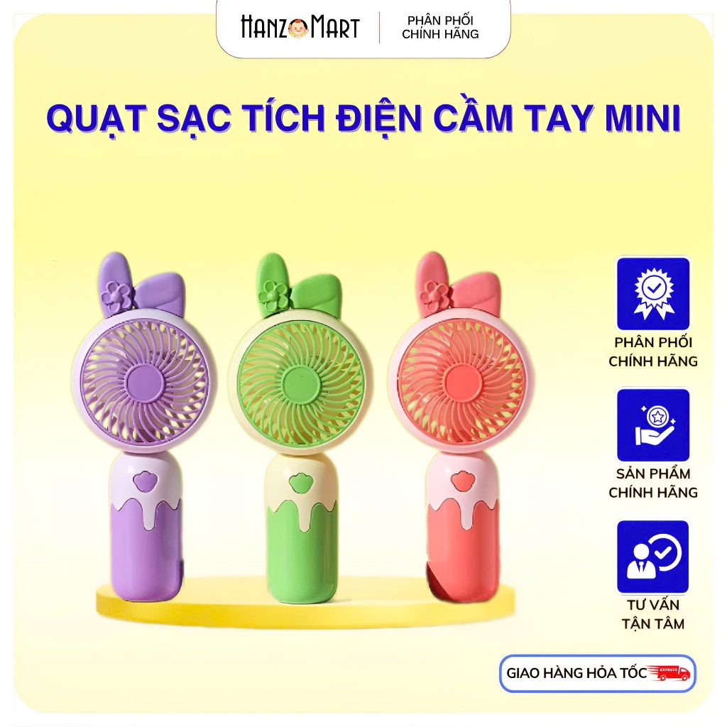 Quạt sạc điện cầm tay mini - hanzomart