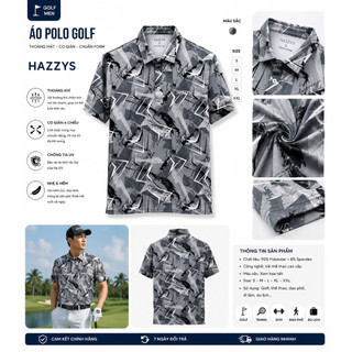ÁO GOLF HAZZYS NAM mã 034– THANH LỊCH & CAO CẤP thun lạnh co dãn