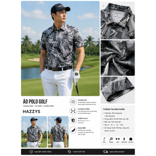 ÁO GOLF HAZZYS NAM mã 034– THANH LỊCH & CAO CẤP thun lạnh co dãn