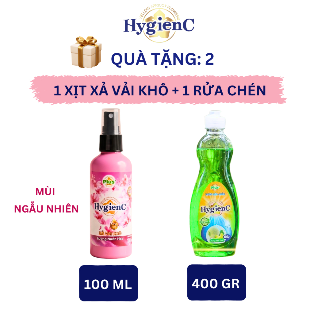 [NEW] Combo 2 Túi Nước Giặt HygienC Plus 2.6Kg/Túi Đậm Đặc Hương Nước Hoa - Sạch Vết Bẩn (6 Mùi Hương)