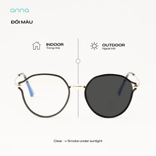 Gọng kính thời trang nam nữ ANNA kim loại dáng vuông unisex cá tính OL 9002