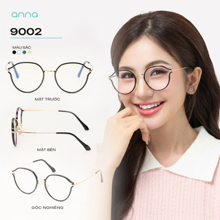 Gọng kính thời trang nam nữ ANNA kim loại dáng vuông unisex cá tính OL 9002
