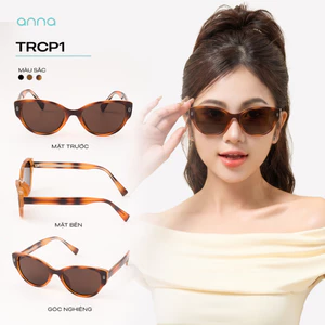 Kính râm thời trang ANNA dáng mắt mèo tròng chống chói và tia UV TRCP1