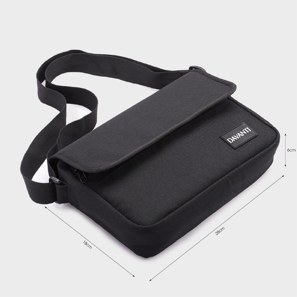 Túi Đeo Chéo Nam Canvas DV298 - Túi Đeo Chéo Mini Đi Học Đi Chơi Siêu Bền