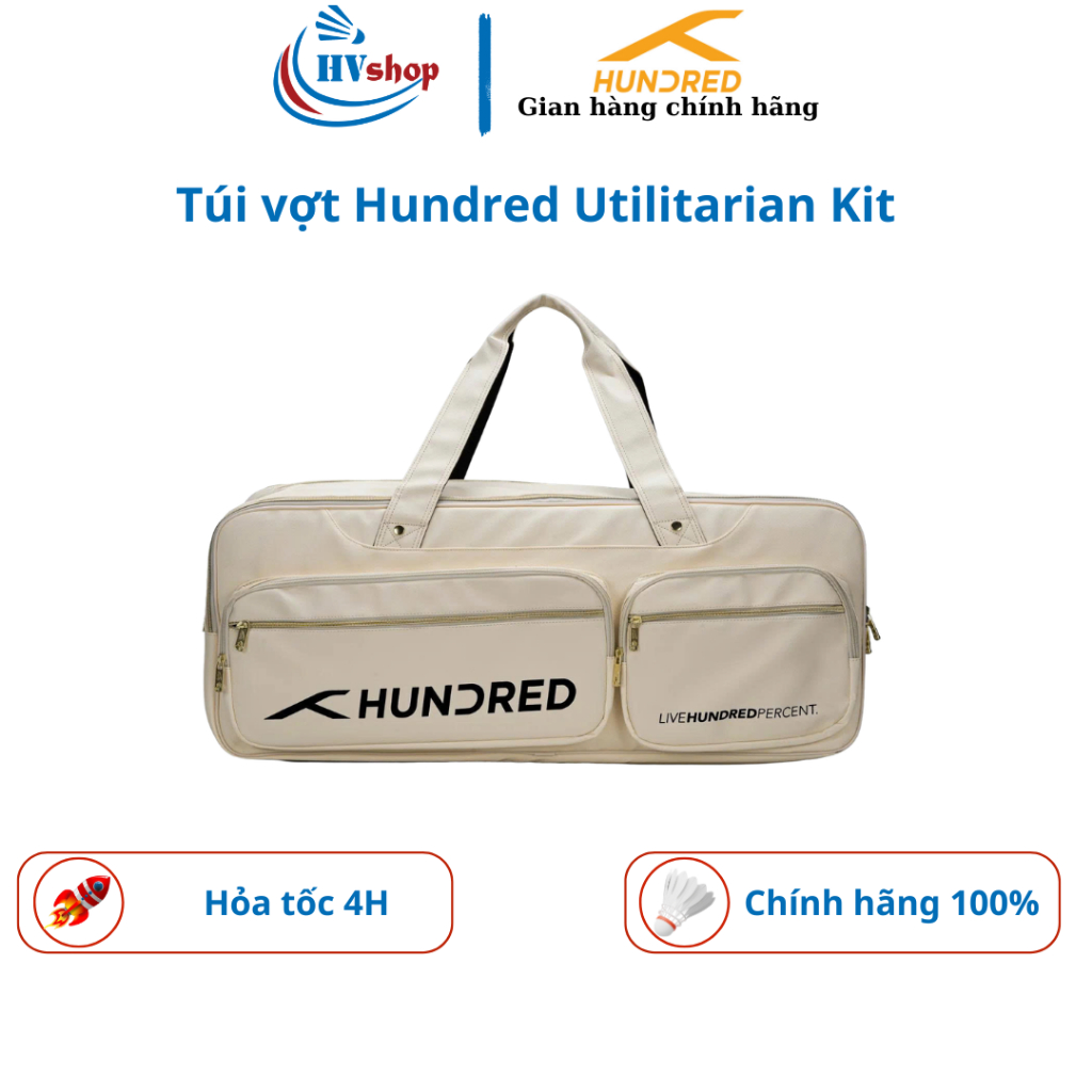 Túi vợt Hundred Utilitarian Kit chính hãng, 03 ngăn chính rộng, 03 ngăn phụ để phụ kiện - HVShop