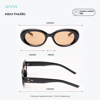 [SUMMER SALE] Kính râm thời trang ANNA dáng Oval tròng chống chói và tia UV OZ2207