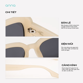 [SUMMER SALE] Kính râm thời trang ANNA dáng chư nhật tròng chống chói và tia UV 2203