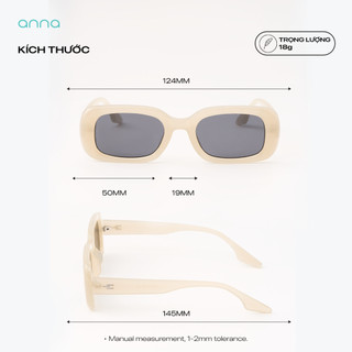 [SUMMER SALE] Kính râm thời trang ANNA dáng chư nhật tròng chống chói và tia UV 2203