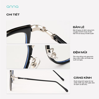 [BACK TO SCHOOL] Gọng kính mắt thời trang ANNA nam nữ dáng tròn chất liệu kim loại cao cấp 2053