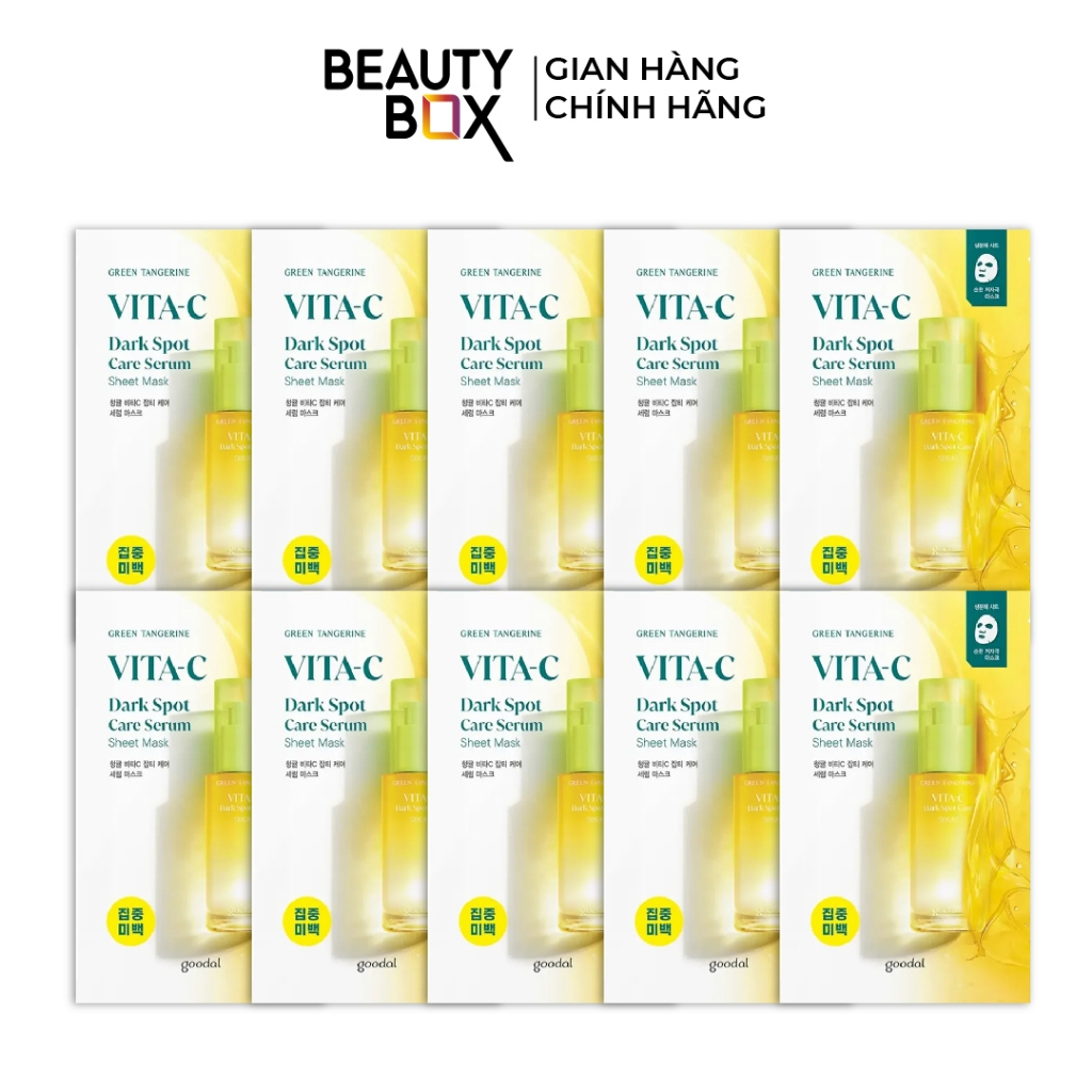 [Săn Sale] [Set 10 miếng/20 miếng] Mặt Nạ Goodal Làm Dịu & Dưỡng Ẩm (Houttuynia & Green Tangerine Vita C) 30g