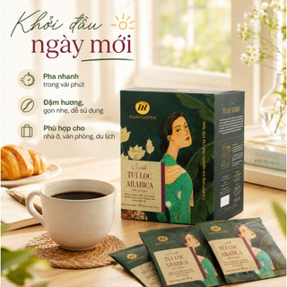 Cà Phê Pha Phin Túi Lọc Arabica Hancoffee Vị Đắng Êm Chua Nhẹ, Hậu Vị Ngọt Kéo Dài