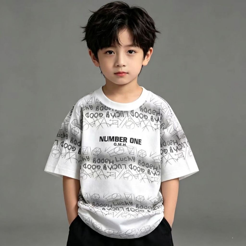 Bộ Bé Trai 8-30kg - Set Áo Cotton Xanh Xám Phối Quần Kaki Mềm Cao Cấp, Đồ Bộ Bé Trai Phong Cách Hàn Quốc Cá Tính