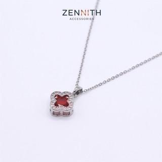 Dây chuyền cỏ 4 lá đính đá Titan bền bỉ thích hợp mang hằng ngày ZENNITH ACCESSORIES ZNDC012