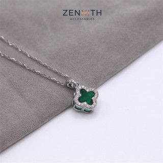 Dây chuyền cỏ 4 lá đính đá Titan bền bỉ thích hợp mang hằng ngày ZENNITH ACCESSORIES ZNDC012