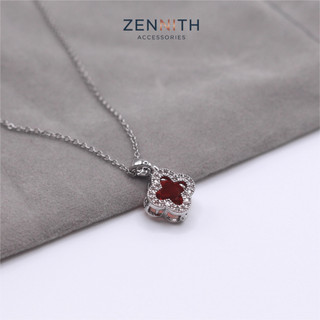 Dây chuyền cỏ 4 lá đính đá Titan bền bỉ thích hợp mang hằng ngày ZENNITH ACCESSORIES ZNDC012