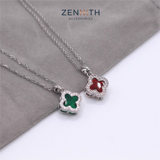 Dây chuyền cỏ 4 lá đính đá Titan bền bỉ thích hợp mang hằng ngày ZENNITH ACCESSORIES ZNDC012